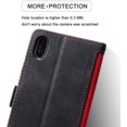 thumbnail image 3 of Étui pour iPhone 13 Pro, Type Notebook Populaire Rétro en Cuir Véritable Miroir de Maquillage Charge Sans Fil Luxe Protection Complète, Deux Couches Structure Fente pour Carte, Amplificateur-Noir, 3 of 8