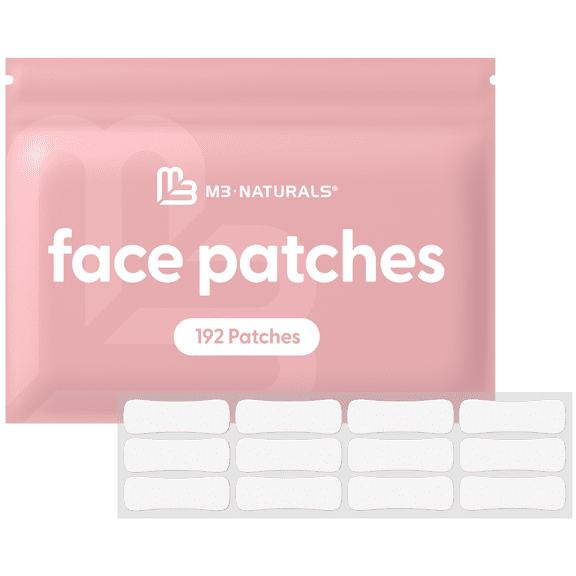 M3 Face Tape for Wrinkles Overnight | Hypoallergenic Wrinkle Patches for Face Overnight | Easy to Use Crows Feet Wrinkle Patches, 192 Count