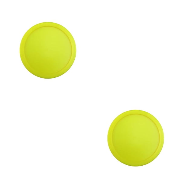 Sonducket Air Hockey Puck Profesional Universal Table Sport Pucks Robusto Color Sólido Escritorio Juego Accesorio Bola Piezas Amarillo Amarillo 2Conjunto