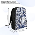 thumbnail image 2 of Single Side Full Backpack 16.1×11.8×4.5in Large Capacity Breathable Shoulder Belt Leisure Simple And Strong Bearing Capacity Zebra Print Style Steelblue_1, 2 of 8