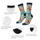 thumbnail image 4 of Fotbe Retro Seamless Flying Butterflies Calcetas Largas con Estampado para Hombre y Mujer – Calcetas de Compresión Transpirables y Elásticas, Viajar y Uso Diario Talla 5-11, 4 of 6