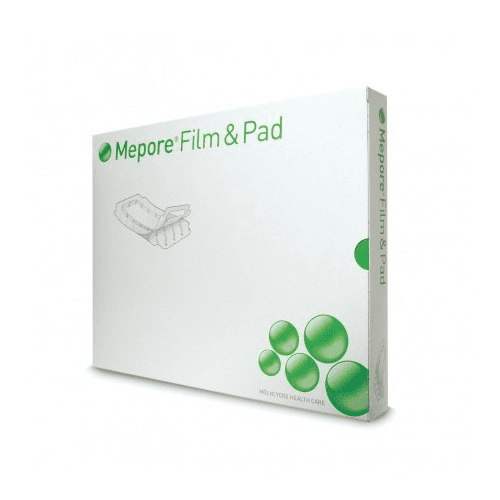 Mepore - Adhesive Dressing Mepore - 2.4 X 2.8 Inch Nonwoven Spunlace Polyester Rectangle White Sterile - 60/Box