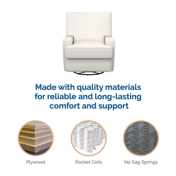 Baby Relax Rylan 4-in-1 Swivel Glider Rocker Recliner Chair