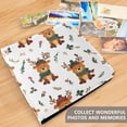 thumbnail image 5 of Photo Album 11.8x11.2 Inch Leather Cover Photo Book Scrapbooking Albums for Weddings Birthdays Anniversaries Reindeer with Scarf Pattern, 5 of 9