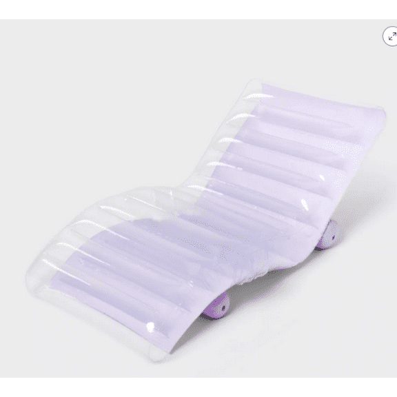 SUN SQUAD CHAISE LOUNGE WATER FLOATS AND INFLATABLES - TRANSPARENT PURPLE