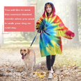 thumbnail image 4 of Colorful Rainbow Tie Dye Spiral Pattern Wearable Oversized Blanket,Wearable Blanket Hoodie for Adults,Cozy Hooded Blankets with Super Pockets,Super Warm Fuzzy Pullover for Women & Men, 4 of 6