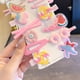 thumbnail image 4 of Juego de 14 Uds. De horquillas para el pelo con patrón de dibujos animados de frutas y flores de princesa coloridas y bonitas, pinzas para el pelo para niñas, color rosa, 4 of 5