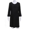 Pre-owned|Karl Lagerfeld Womens Polka Dot Long Bell Sleeves Dress Black Size 12