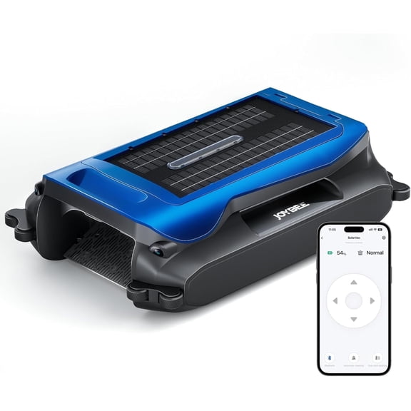 Blue 24/7 Solar Breeze Automatic Pool Skimmer Robot – APP Supported Floating Surface Cleaner for Above Ground & Inground Pools, Auto Robotic Pool Cleaner