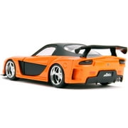 Han's Mazda RX-7 RHD (Right Hand Drive) Orange Metallic and Black "Fast & Furious" Movie 1/32 Diecast Model Car by Jada