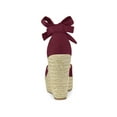 thumbnail image 2 of BLISSFUL STEP Women's Espadrilles Tie Up Ankle Strap Sandals Burgundy (Size 7.5), 2 of 7