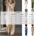 thumbnail image 3 of CHGBMOK Casual Summer Dressy for Women Ruffle Sleeveless Linen Jumpsuits with Pockets Wide Leg Pants, 3 of 7