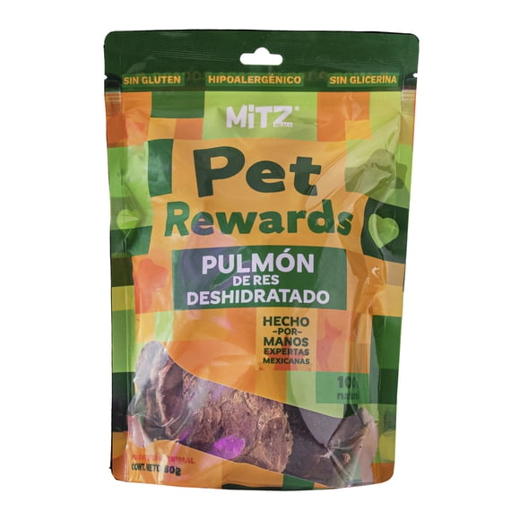 Premios para Perro MITZ Meals Pulmón Deshidratado 80gr