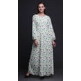 thumbnail image 4 of Bimba Robe Maxi d'Été Décontractée pour Femmes en Georgette Mousse à Imprimé Sirène et Étoile de Mer Océan, Taille Élastique Longue - Petit, 4 of 5
