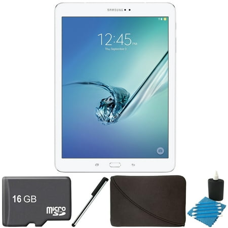 Samsung Galaxy Tab S2 9.7-inch Wi-Fi Tablet (White/32GB) SM-T810NZWEXAR 16GB MicroSD Card Bundle includes Galaxy Tab S2,