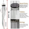 thumbnail image 2 of 36" Large Tuned Wind Chimes Outdoor, Memorial Chapel Bells Balcony Garden Decor Windchimes with 18 Aluminum Alloy Tubes and S Hook, 2 of 8