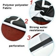 thumbnail image 3 of 4 Pcs Burnt Orange Shower Curtain Sets with Non-Slip Rugs, Toilet Lid Cover and Bath Mat, Modern Abstract Geometric Shower Curtain with 12 Hooks, Black Grey Bathroom Set, 3 of 7