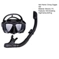thumbnail image 4 of huanledash 1 Set Swimming Goggles Set Breathable Anti-fog High Clarity Large Frame Silicone Diving Face Goggle Full Dry Breath Tube Snorkeling Supply, 4 of 8