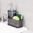 thumbnail image 2 of mDesign Plastic Kitchen Soap Dispenser Pump/Sponge Holder Caddy, Dark Gray/Black, 2 of 7