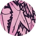 thumbnail image 1 of Ahgly Company Tapis Rond Lavable en Machine Intérieur Transitionnel Violet Jam Violet, 5 Pieds Rond, 1 of 7
