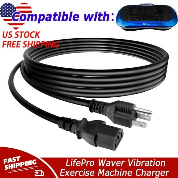 UL 6ft AC Power Cord Compatible with LifePro Waver Vibration PlatForm Plate Exercise Machine