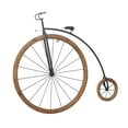 thumbnail image 5 of DecMode Brown Metal Penny Farthing Bike Wall Decor with Wood Wheels, 5 of 7