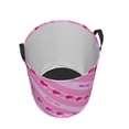 thumbnail image 3 of LNWH Laundry Basket, Pink Blessing Pattern Foldable Laundry Hamper With Handles Waterproof, Medium Size, 3 of 8