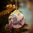 thumbnail image 2 of Gorillaz Christmas Ornament Glass Round Pendant Christmas Hanging Decor Ornament Holiday Xmas Decorations Christmas Tree Ornaments Gold, 2 of 8