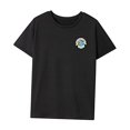 thumbnail image 3 of Camiseta para mujer verano ligero suave transpirable ropa moda señoras equipo Negro, 3 of 7