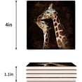 thumbnail image 3 of FMSHPON Giraffe Set of 6 Coaster for Drinks, Absorbent Ceramic Stone Coasters Cup Mat with Cork Base for Home Kitchen Room Coffee Table Bar Decor, 3 of 4