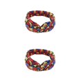 thumbnail image 3 of Sonducket Diadema de ganchillo Banda para la cabeza deportiva Envoltura de ganchillo para de cara de yoga azul zafiro 2Conjunto, 3 of 6