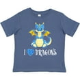 thumbnail image 3 of Inktastic I Love Dragons with Cute Blue Dragon Boys or Girls Toddler T-Shirt, 3 of 5
