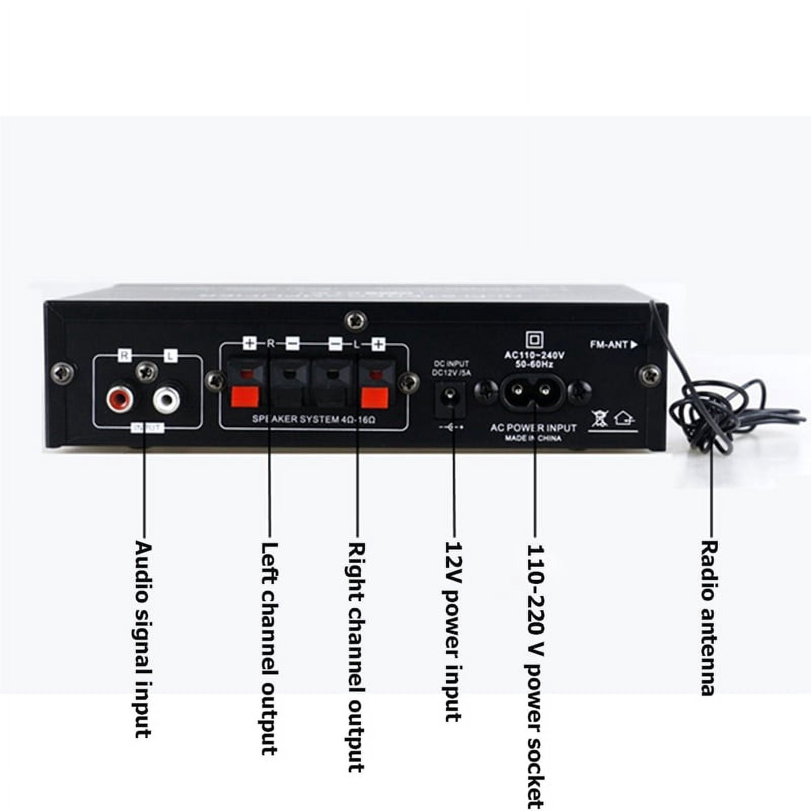 400W + 400W Mini Digital Home Car Audio Amplifier Car Subwoofer Amplifier HiFi Stereo Bass Power Speaker FM Bluetooth Amplifier ,Wide Application