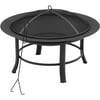 Mainstays 28  Fire Pit with PVC Cover and Spark Guard