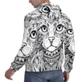 thumbnail image 6 of Fotbe Men's Hoodie with Intricate Cat Mandala Pattern - Kangaroo Pocket Pullover Hooded Sweatshirt, Perfect for Daily Wear, Travel, and Home-Large, 6 of 7