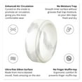 thumbnail image 3 of White Marble Step Edge Breathable Silicone Ring for Men 9mm Bandwidth, 3 of 7