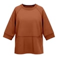 thumbnail image 5 of Half Sleeve T Shirts for Women Loose Fit Crewneck Plain Casual Blouse Basic Tee Shirt Summer Tops, 5 of 6