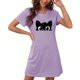 thumbnail image 5 of Camisón corto de talla grande para mujer, camisón de manga corta con estampado de pecho a la moda, camisón para mujer, 5 of 5