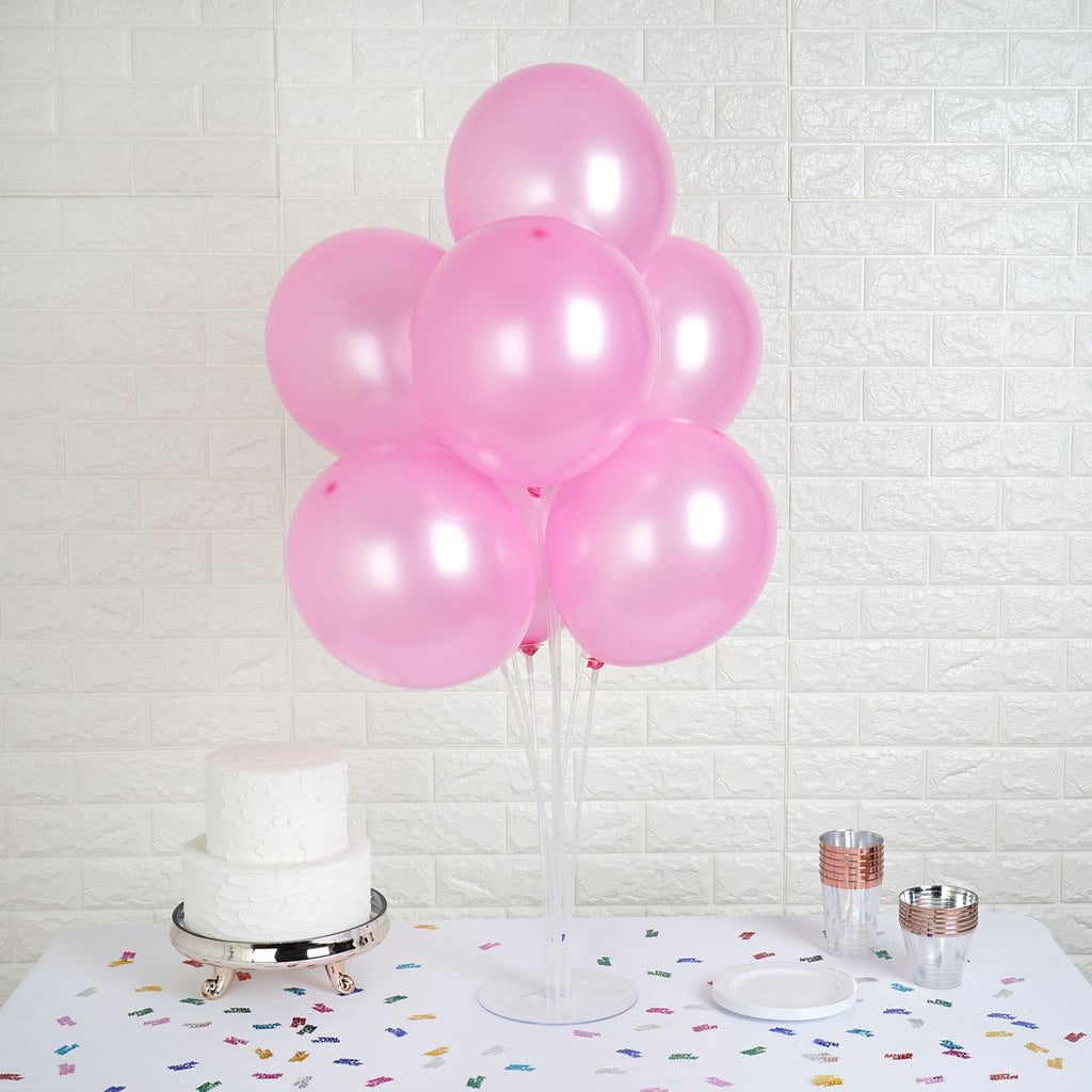 Konsait 50 Pieces 12 Inches Latex Balloons Confetti Balloons Pink 