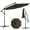 Coffee, variant on Gymax 10 FT Offset Patio Umbrella Solar Powered Cantilever Umbrella w/ 112 LED Lights Beige