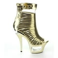 thumbnail image 3 of Ellie Shoes E-604-Samantha 6 Metallic Ankle Boot with cut out platform Gold / 6, 3 of 6