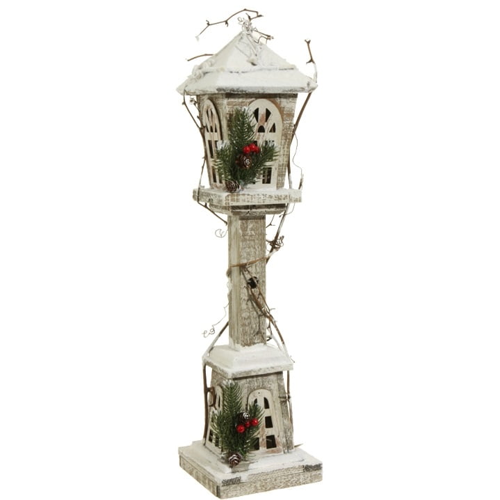 Christmas lamp posts Raz Imports Country Cabin Antique-Style Prelit Lamp Post Christmas