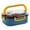 Blue, variant on White Insulated Bento Lunch Box Double Layer Microwave Safe PP Compartments Leakproof for Work White