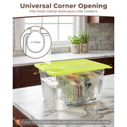 Everie 12Qt Sous Vide Container with Lid,Rack & Sleeve Compatible with Diameter Less 71mm Cooker (Anova, Joule, Instant) KIT-TY-GJ