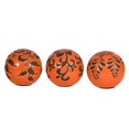 thumbnail image 1 of Ensemble de 3 Boules Marbrées à Motifs Orange et Noir, 1 of 1