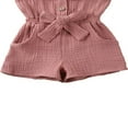 thumbnail image 4 of Toddler Baby Girls Fly Sleeve Ruffled Waistband Romper Outfits, 4 of 4