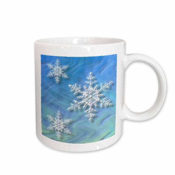 3drose, Pastel Snowflakes, 11oz Mug