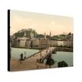 thumbnail image 1 of Canvas Print: Town Bridge, Salzburg, Austro-Hungary, circa 1890, 1 of 3