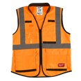 thumbnail image 1 of Milwaukee 48-73-5092 Class 2 High Visibility Orange Performance Safety Vest - L/XL (CSA), 1 of 9