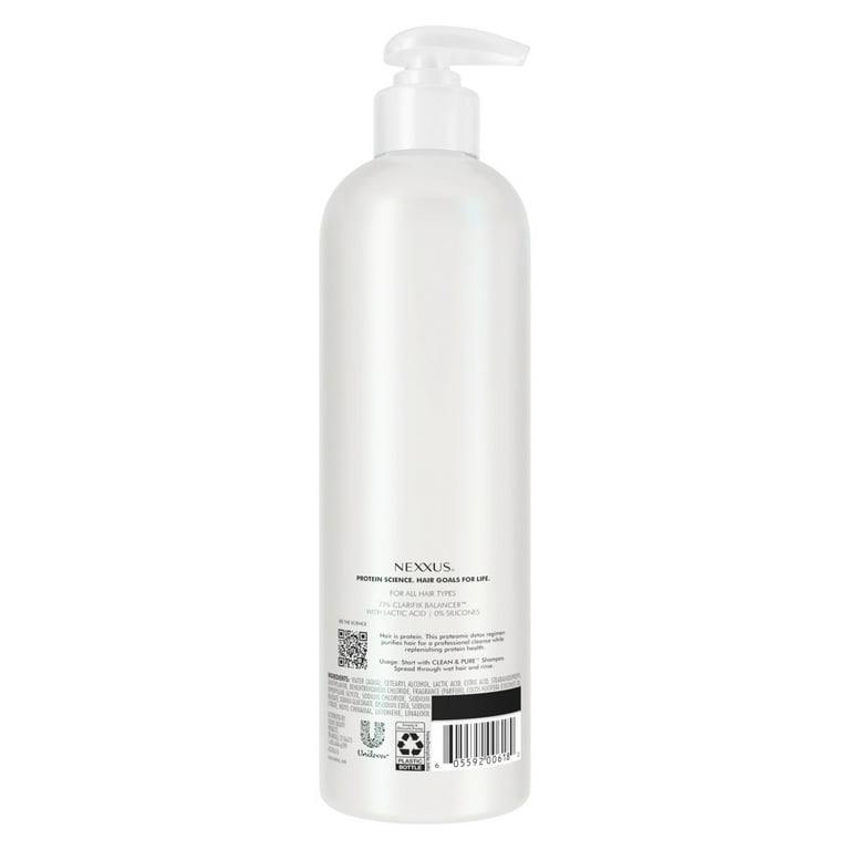 トリートメント white Nexxus Clean & Pure Conditioner for Professional Level Detox Hair
